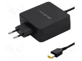 Qoltec Cargador de 65W para Lenovo con Slim Tip + Pin, 20V 3.25A