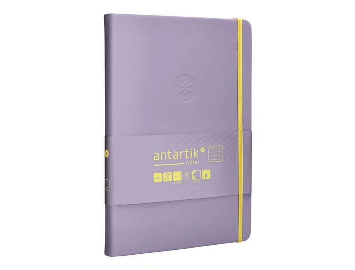Antartik Cuaderno Antartik Notes A5 Tapa Dura Rayas Morado y Amarillo 100 Hojas 80 gr FSC