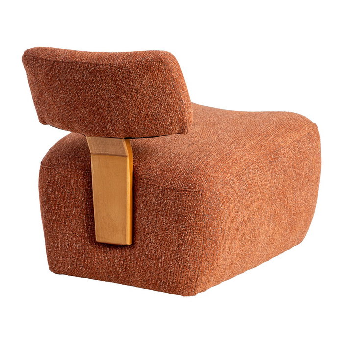 Sillón Jaspeado Teja Tejido-Madera Salón 60 X 72 X 64,50 cm