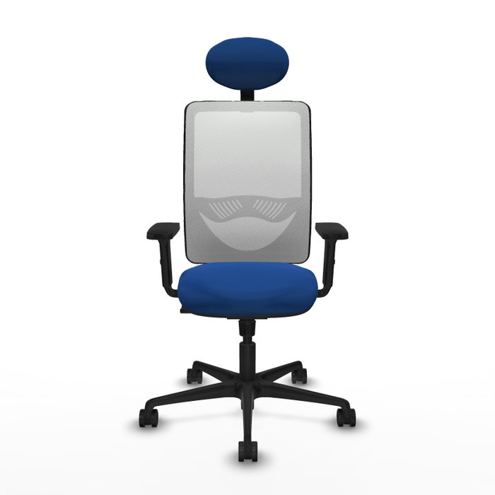 PIQUERAS Y CRESPO Silla de oficina Zulema con mecanismo Sincro, Azul y Blanco PIQUERAS Y CRESPO Silla de oficina Zulema con mecanismo Sincro, Azul y Blanco