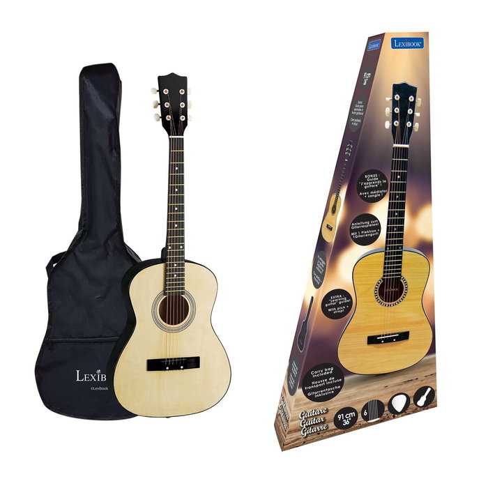 Lexibook Guitarra acústica de madera de 91 cm
