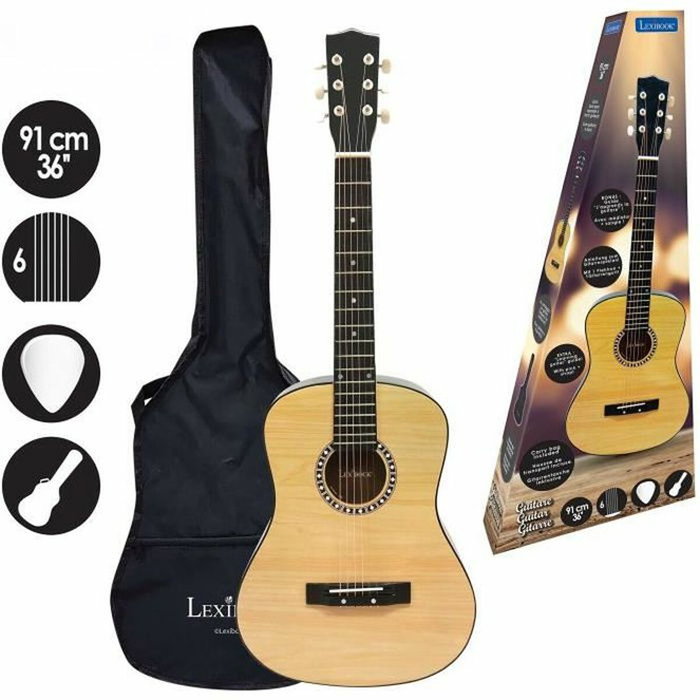 Lexibook Guitarra acústica de madera de 91 cm
