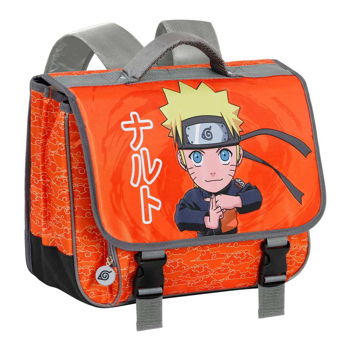 Naruto Mochila Cartable 2.0 Multicolor Cartera Escolar con Solapa y Cierre Hebilla 30x38x12cm Naruto Mochila Cartable 2.0 Multicolor Cartera Escolar con Solapa y Cierre Hebilla 30x38x12cm