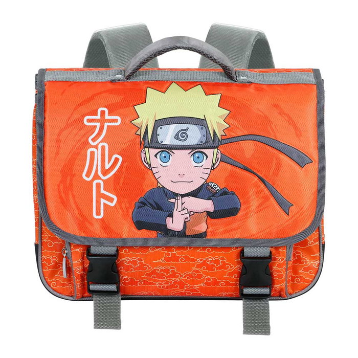 Naruto Mochila Cartable 2.0 Multicolor Cartera Escolar con Solapa y Cierre Hebilla 30x38x12cm Naruto Mochila Cartable 2.0 Multicolor Cartera Escolar con Solapa y Cierre Hebilla 30x38x12cm