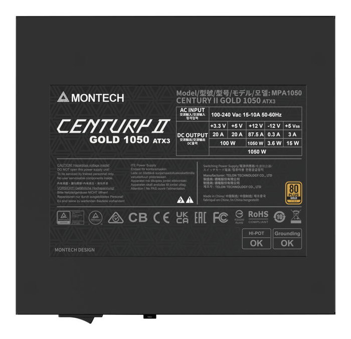 Montech CENTURY II 1050W Silver