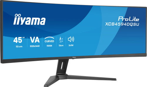 Iiyama XCB4594DQSU-B1 Monitor Curvo Ultra Panorámico 45" Dual QHD USB-C HDMI DisplayPort Iiyama XCB4594DQSU-B1 Monitor Curvo Ultra Panorámico 45" Dual QHD USB-C HDMI DisplayPort