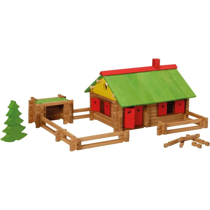 Jeujura Set de Construcción de Madera Mi Chalet 225 Piezas Juego para Mayores de 5 Años JEU3225280180403