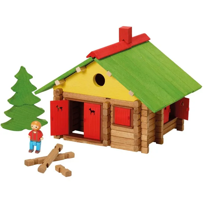Jeujura Set de Construcción de Madera Mi Chalet 225 Piezas Juego para Mayores de 5 Años JEU3225280180403