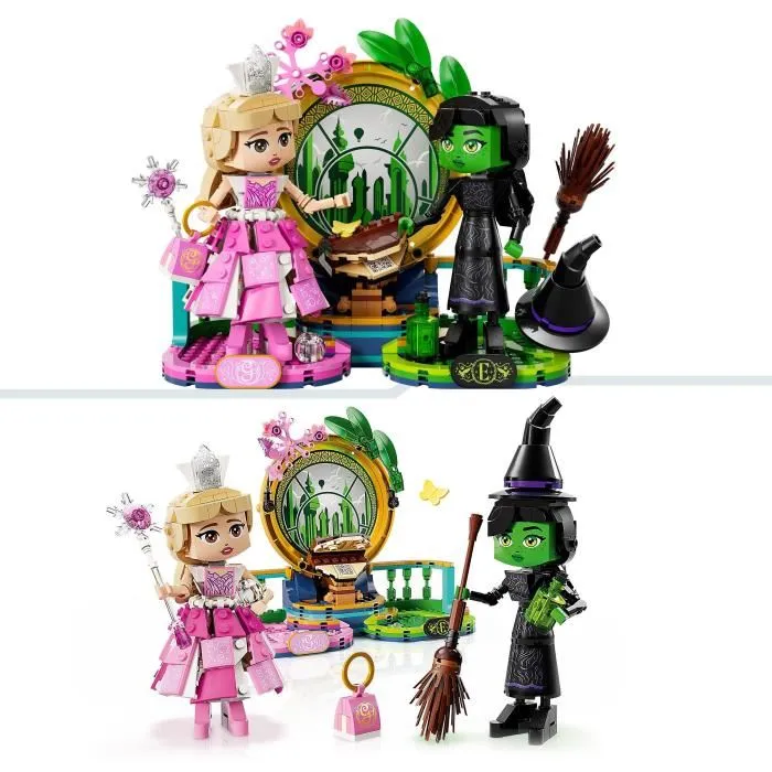 Lego 75682 Minifiguras Elphaba y Glinda de Wicked, Idea de Regalo de Cumpleaños