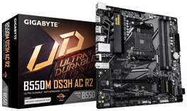 GIGABYTE B550M DS3H AC R2 Placa base Socket AM4 compatible con AMD Ryzen 5000 Series, DDR4, Wi-Fi 5