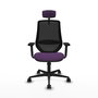 PIQUERAS Y CRESPO Silla de oficina Mardos con mecanismo Sincro, Morado y Negro