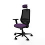 PIQUERAS Y CRESPO Silla de oficina Mardos con mecanismo Sincro, Morado y Negro
