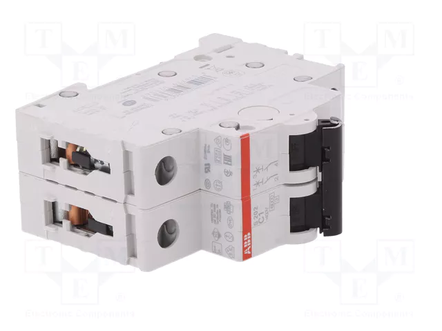 ABB S200 Interruptor magnetotérmico 2 polos 1A 6kA ABB S200 Interruptor magnetotérmico 2 polos 1A 6kA