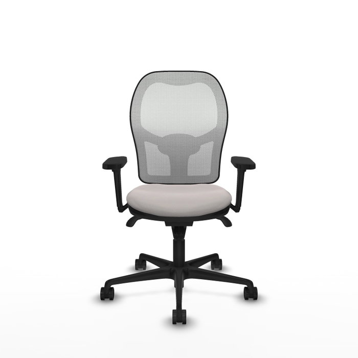PIQUERAS Y CRESPO Silla de oficina Jorquera Blanca con Mecanismo Sincro y Brazos 3D