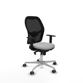 PIQUERAS Y CRESPO Silla de oficina Jorquera con mecanismo sincro, gris claro y negro