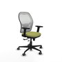 PIQUERAS Y CRESPO Silla de oficina Jorquera Verde oliva con malla blanca