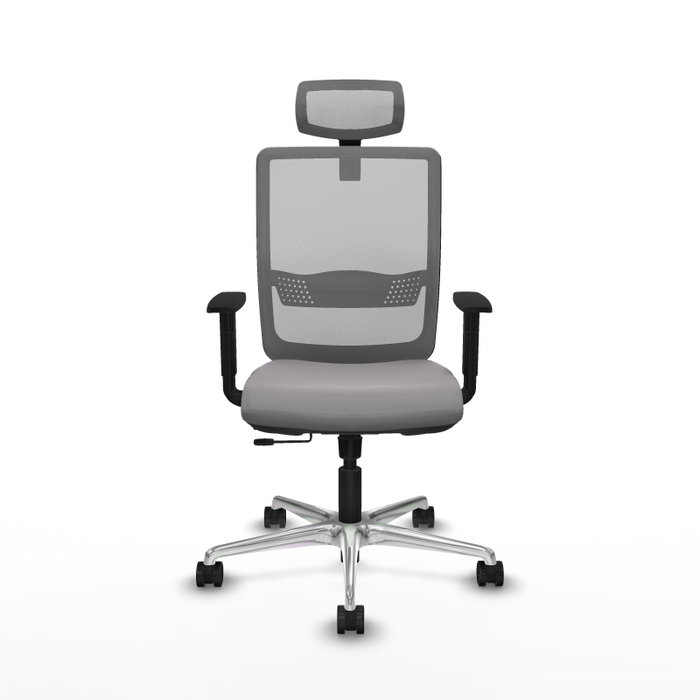 PIQUERAS Y CRESPO Silla de oficina Haches Gris con mecanismo Sincro/Traslack
