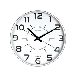 Unilux Maxi Pop Reloj de Pared Gris Metalizado 37,5 cm