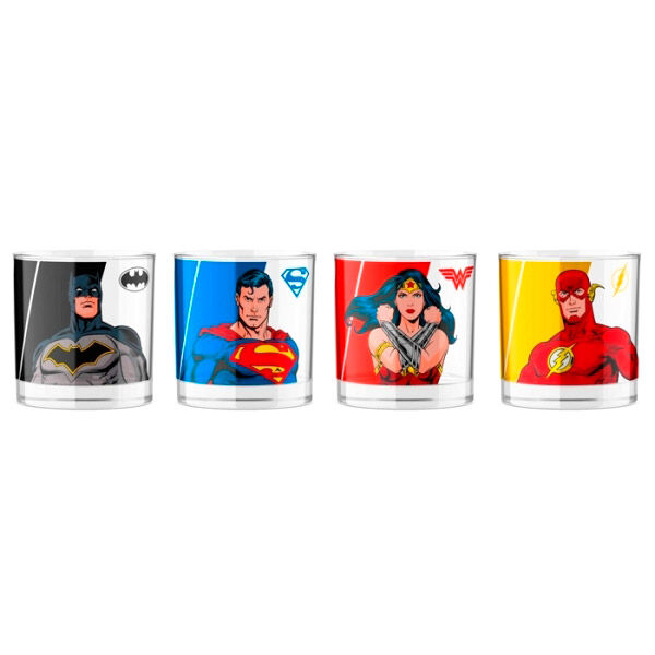 SD TOYS Set 4 mini vasos Superheroes DC Comics SD TOYS Set 4 mini vasos Superheroes DC Comics