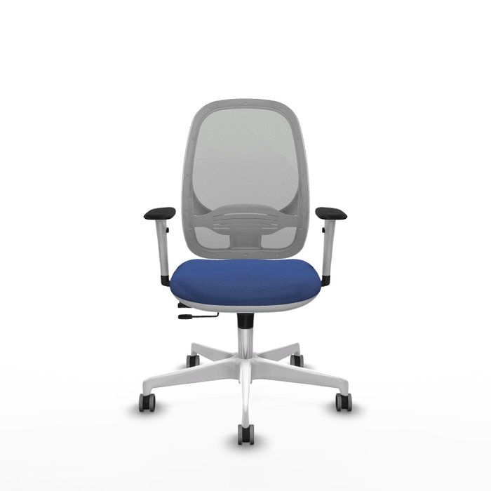 PIQUERAS Y CRESPO Silla de oficina Cilanco con mecanismo Sincro/Traslack Azul marino y Gris