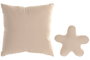 DKD Home Decor Set de 2 Cojines de Algodón Crema 50x10x50 cm