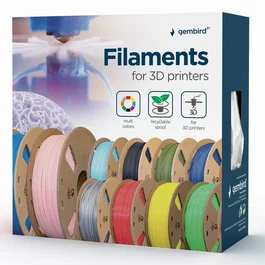 Gembird Filamento PLA 3DP-PLA1.75GE-01-W, Ácido Poliláctico, Blanco, 1.75mm, 330g, Compatible Cualquier Marca