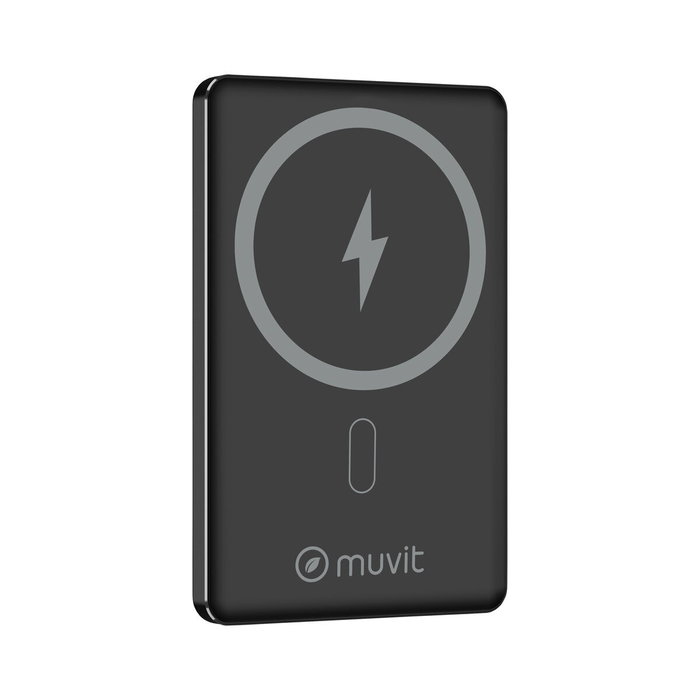 Muvit For Change Powerbank 5000mAh MCCHP0009 Negra con Carga Inalámbrica y USB-C