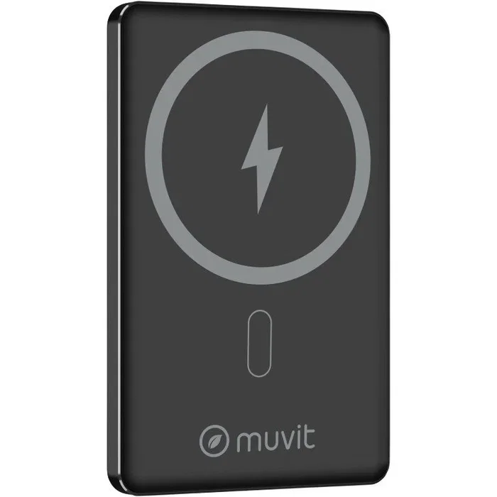 Muvit For Change Powerbank 5000mAh MCCHP0009 Negra con Carga Inalámbrica y USB-C Muvit For Change Powerbank 5000mAh MCCHP0009 Negra con Carga Inalámbrica y USB-C