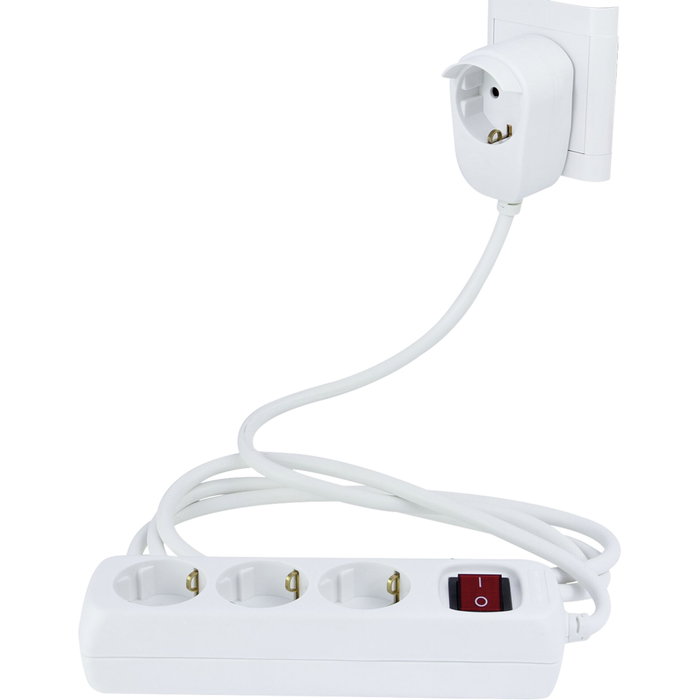Rev Powersplit MultipleSocketOutlet 3+1fold 2m + switch, blanco Rev Powersplit MultipleSocketOutlet 3+1fold 2m + switch, blanco