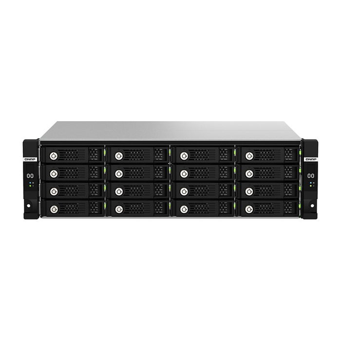 QNAP TL-R1620Sdc - Carcasa de Discos Duros/SDD Rack 3U 16 Bays, 2.5/3.5", SAS-3, 12 Gbit/s, Hot-Swap, Negro para Montaje en Rack 19"