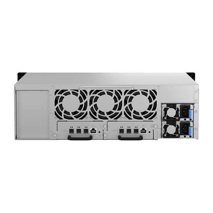QNAP TL-R1620Sdc - Carcasa de Discos Duros/SDD Rack 3U 16 Bays, 2.5/3.5", SAS-3, 12 Gbit/s, Hot-Swap, Negro para Montaje en Rack 19"