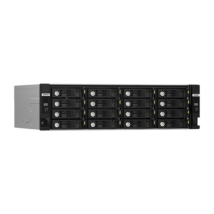 QNAP TL-R1620Sdc - Carcasa de Discos Duros/SDD Rack 3U 16 Bays, 2.5/3.5", SAS-3, 12 Gbit/s, Hot-Swap, Negro para Montaje en Rack 19"