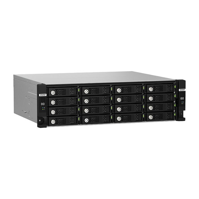 QNAP TL-R1620Sdc - Carcasa de Discos Duros/SDD Rack 3U 16 Bays, 2.5/3.5", SAS-3, 12 Gbit/s, Hot-Swap, Negro para Montaje en Rack 19"