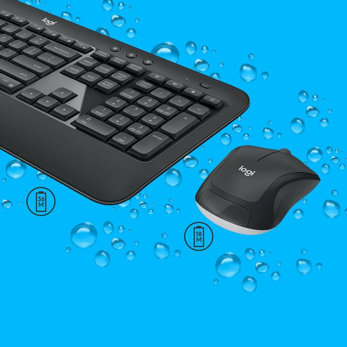 Logitech MK540 ADVANCED Combo Teclado y Ratón Inalámbrico para Mayor Precisión, Comodidad y Fiabilidad