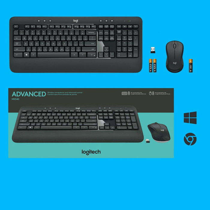 Logitech MK540 Advanced Combo de Teclado y Ratón Inalámbrico US International Negro Logitech MK540 Advanced Combo de Teclado y Ratón Inalámbrico US International Negro