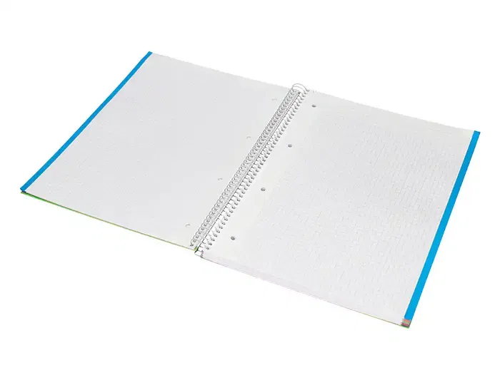 Liderpapel Cuaderno espiral Micro Jolly A4, 140 hojas, cuadro 5mm, 75gr, verde, espiral, tapa forrada