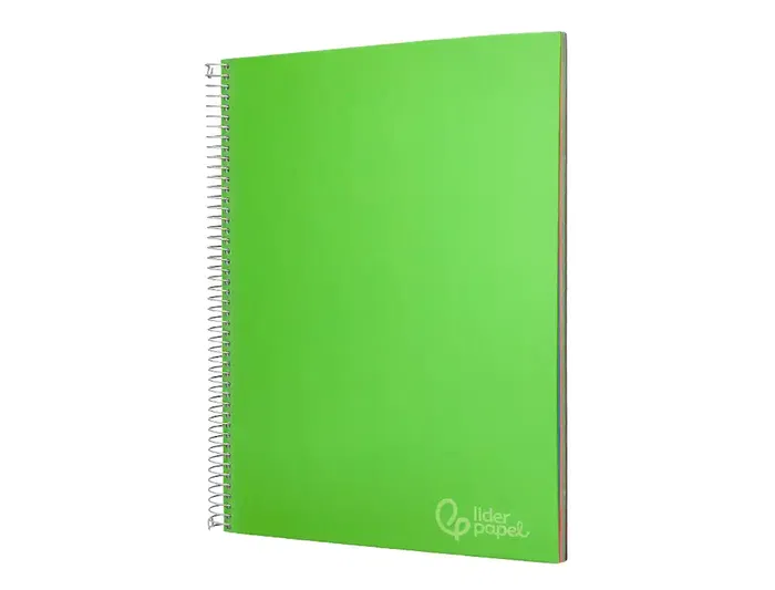 Liderpapel Cuaderno espiral Micro Jolly A4, 140 hojas, cuadro 5mm, 75gr, verde, espiral, tapa forrada