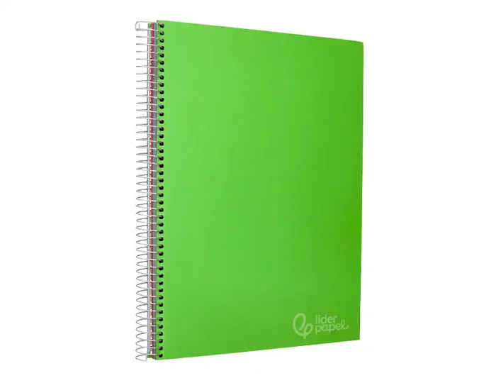Liderpapel Cuaderno espiral Micro Jolly A4, 140 hojas, cuadro 5mm, 75gr, verde, espiral, tapa forrada