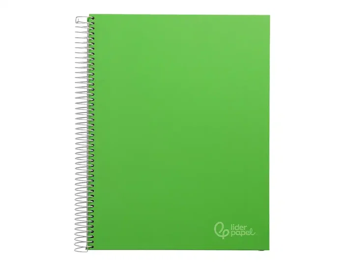 Liderpapel Cuaderno espiral Micro Jolly A4, 140 hojas, cuadro 5mm, 75gr, verde, espiral, tapa forrada