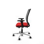 PIQUERAS Y CRESPO Silla de oficina Haches con mecanismo Sincro/Traslack Rojo y Gris