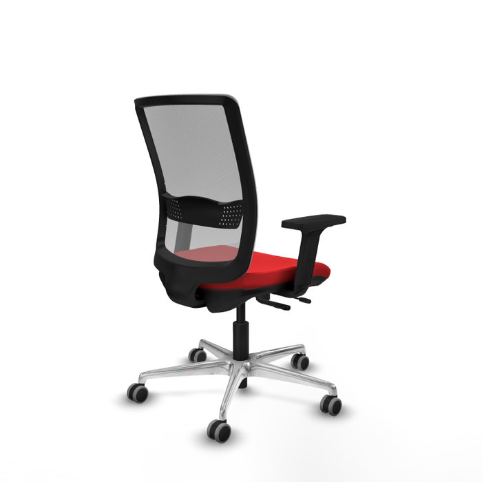 PIQUERAS Y CRESPO Silla de oficina Haches con mecanismo Sincro/Traslack Rojo y Gris