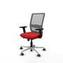 PIQUERAS Y CRESPO Silla de oficina Haches con mecanismo Sincro/Traslack Rojo y Gris