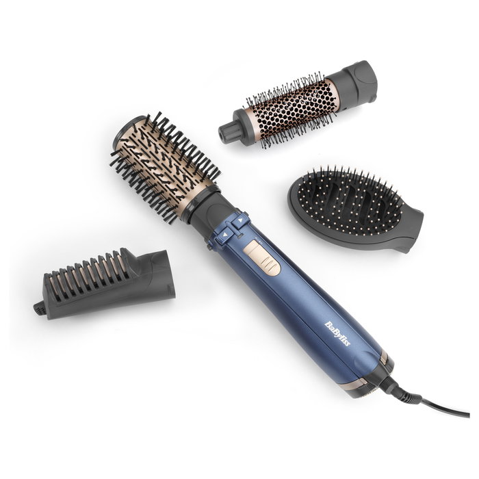 BaByliss Style Pro 1000 AS965E Cepillo de Aire Rotatorio, Oro y Verde azulado