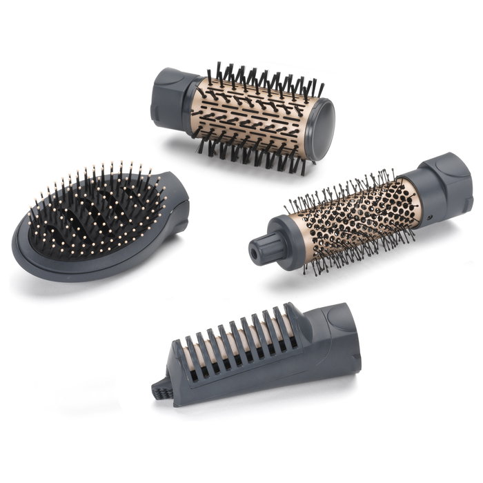 BaByliss Style Pro 1000 AS965E Cepillo de Aire Rotatorio, Oro y Verde azulado