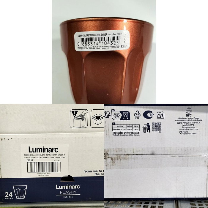 Luminarc Vaso de Café Flashy Terracotta Ember L