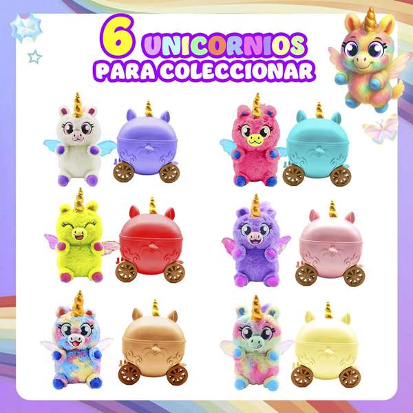 Bizak Carroza Reino Magico con Figura Unicornio Sorpresa y Accesorios 24,5x24x16 cm