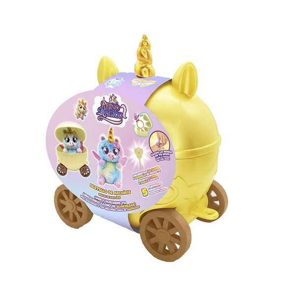 Bizak Carroza Reino Magico con Figura Unicornio Sorpresa y Accesorios 24,5x24x16 cm