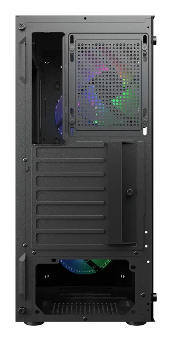 Cougar MX110 - Caja PC Semitorre Gaming Midi Tower ATX Negro con Panel de Vidrio Templado e Iluminación RGB, Compatible con Micro-ATX y Mini-ITX