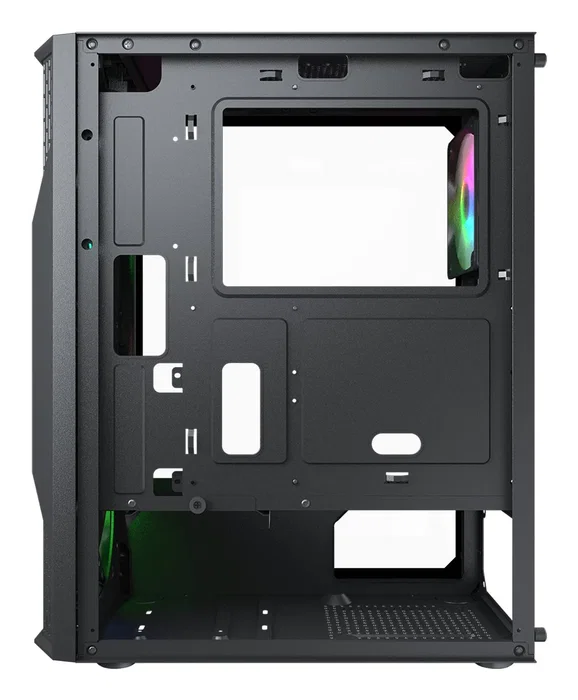 Cougar MX110 - Caja PC Semitorre Gaming Midi Tower ATX Negro con Panel de Vidrio Templado e Iluminación RGB, Compatible con Micro-ATX y Mini-ITX