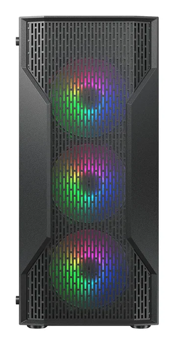 Cougar MX110 - Caja PC Semitorre Gaming Midi Tower ATX Negro con Panel de Vidrio Templado e Iluminación RGB, Compatible con Micro-ATX y Mini-ITX